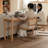 Burlywood Rectangular Solid Wood + Metal desk-1120530319