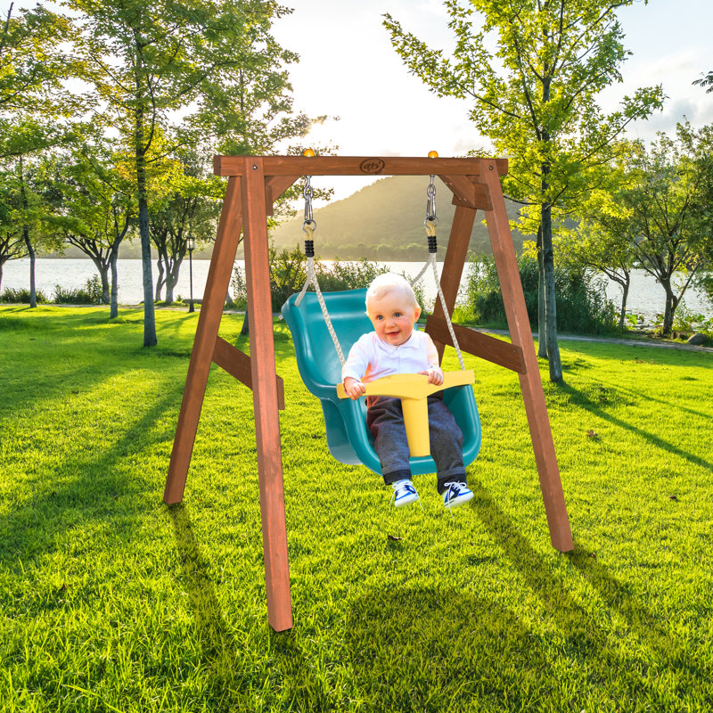 AXI Material: Wood, Plastic Swing Set with 1 Swing(s), Brown