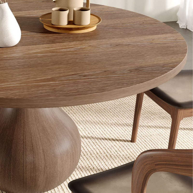Ensemble de salle à manger 4/6 personnes, H 29,52 po x l 59,05 po x P 59,05 po, 7 pièces : table, 6 chaises