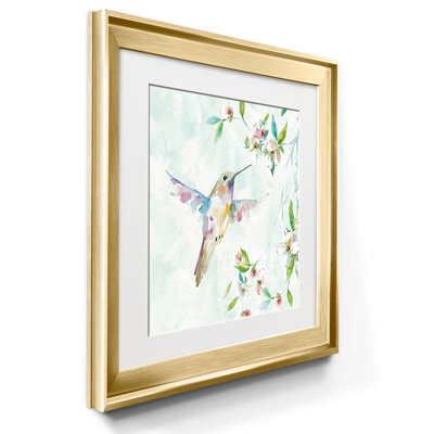 Colibri I - peinture encadrée sur papier