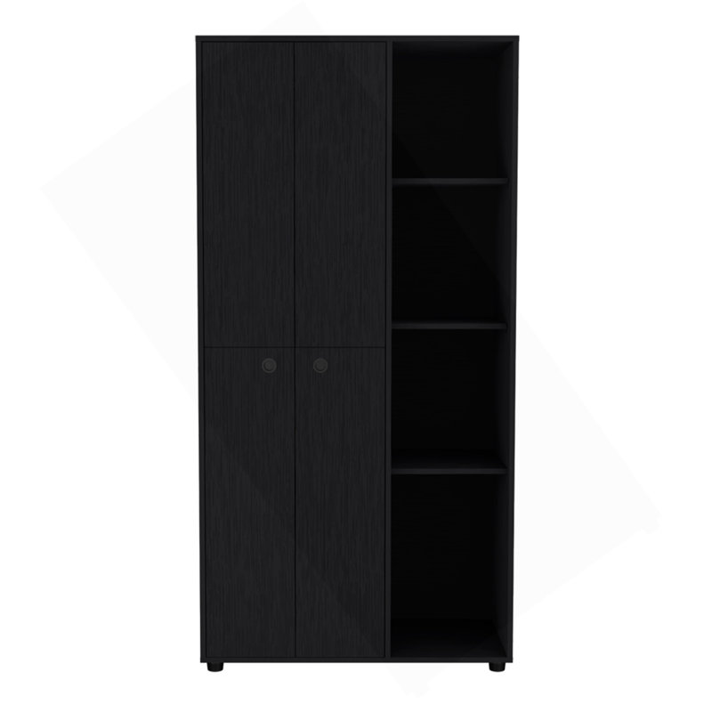 Armoire Boise, chambre à coucher, noir, Noir