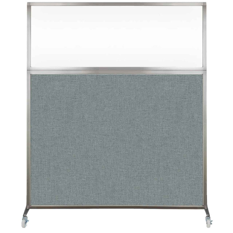 Cloison de bureau Hush - fenêtre transparente, 60", Sable