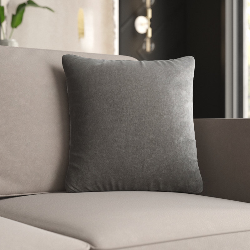 Wein Reversible Throw Pillow, Smoke, 26" x 26"