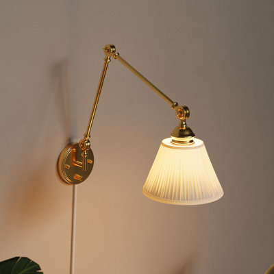 Plug-in/Hardwired Swing Arm Sconce