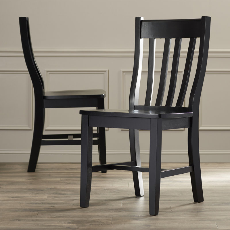 Decovello Traditional Solid Wood Dining Chair, Black