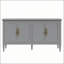 Buffet Mid-Century en bois avec 4 portes et 5 tablettes réglables