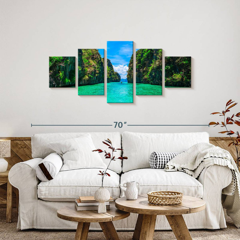 Paysage marin tropical El Nido, H 24 po x l 55 po