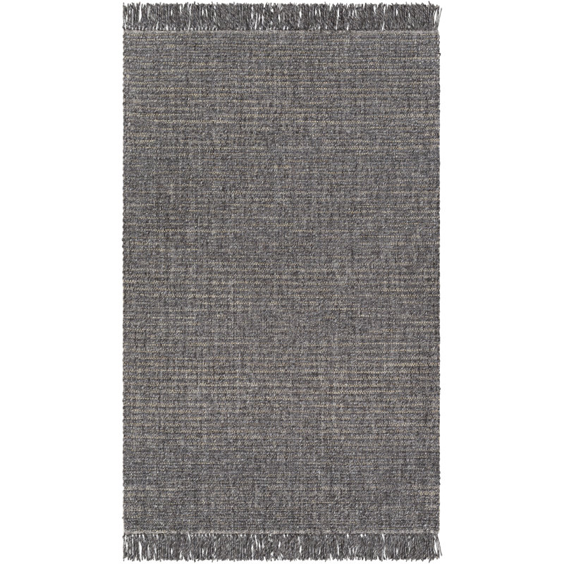 Gaibrial Area Rug in Black, Rectangle 6' x 9'