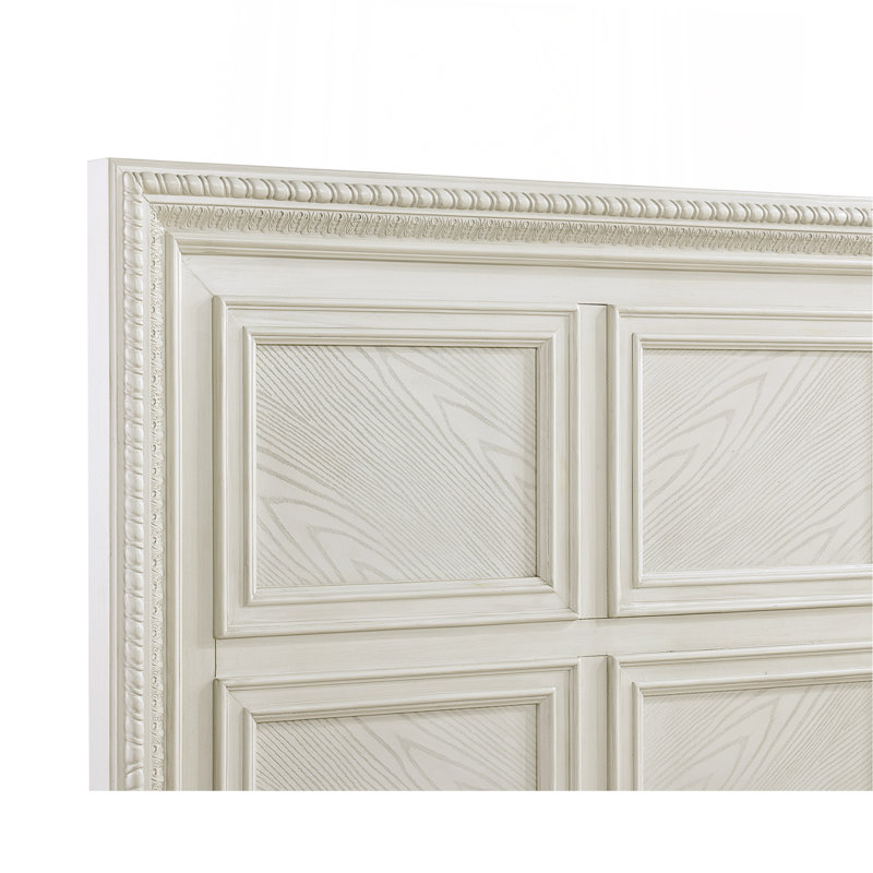 Mobilier de chambre à coucher en bois massif crème / blanc Transition