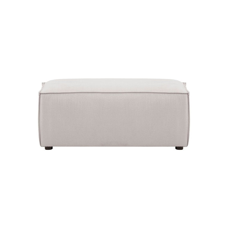 Bolten 18cm Wide No Pattern Pouffe Ottoman, Beige