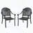 Cast Aluminum Stacking Patio Dining Chairs with Ergonomic Design, Set of 2-54938247