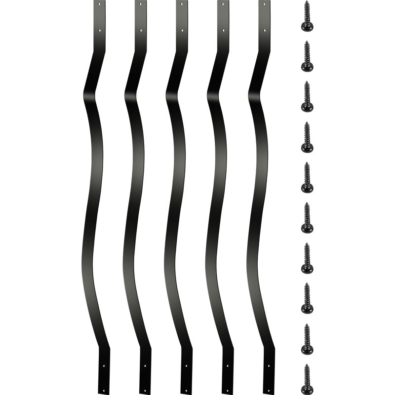 32.25" H x 1" W x 0.1" D Metal Staircase Baluster Set