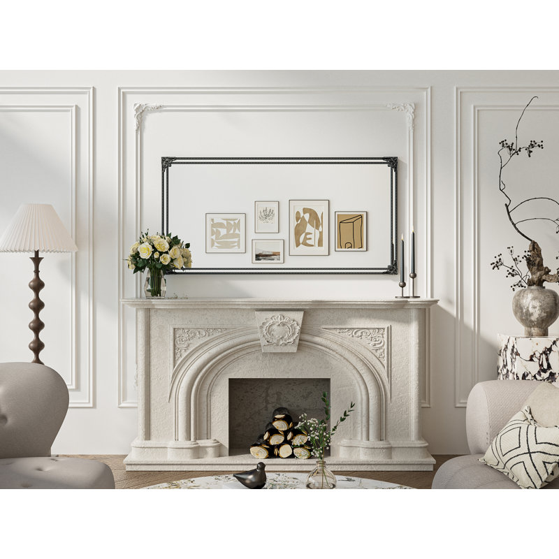 Miroir décoratif mural Berrilee, Noir antique, 60 po x 30 po