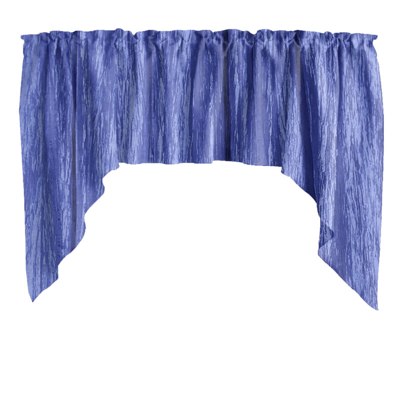 Cantonnière festonnée l 58 po, Bleu royal