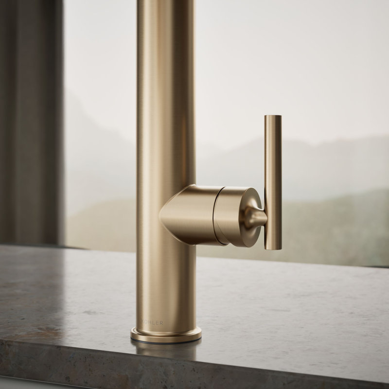 Purist® Pull Down Single Handle Kitchen Faucet, Brushed Bronze