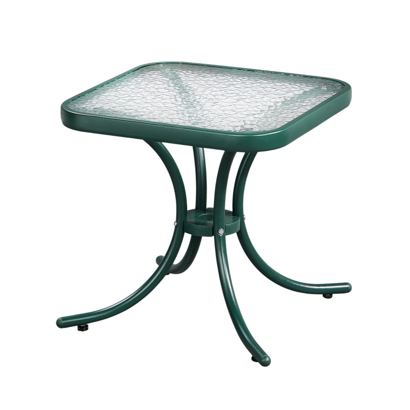 18In Square Outdoor Side Table,Green, Green