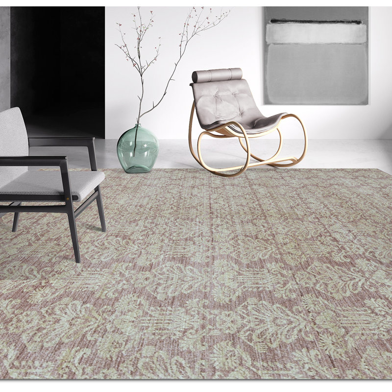 Wool Oriental Area Rug in Gray