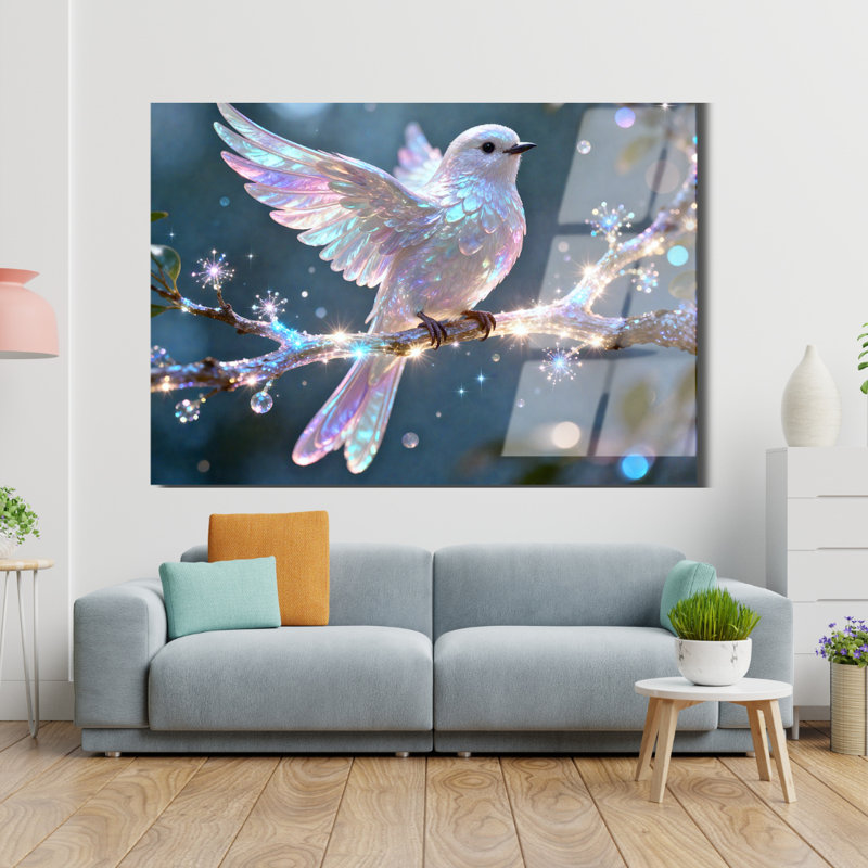 Art mural cristal en verre trempé, H 20 po x l 30 po