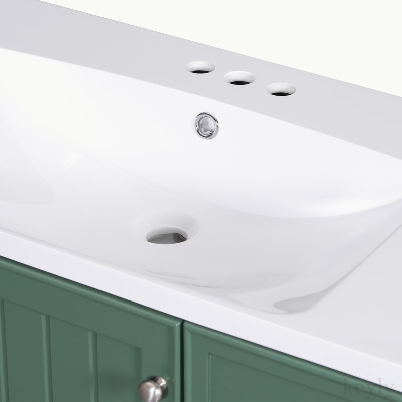 Meuble-lavabo multifonctionnel 36 po avec lavabo 36 po, Vert