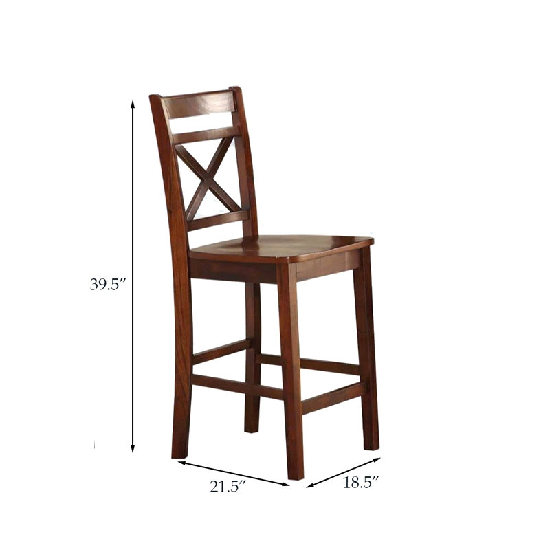 Ensemble de 2 chaises à hauteur de comptoir Cherry