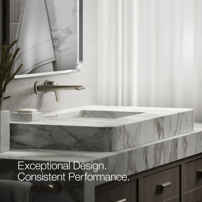 Avid Single-Handle Wall-Mount Bathroom Sink Faucet, Vibrant Brushed Nickel