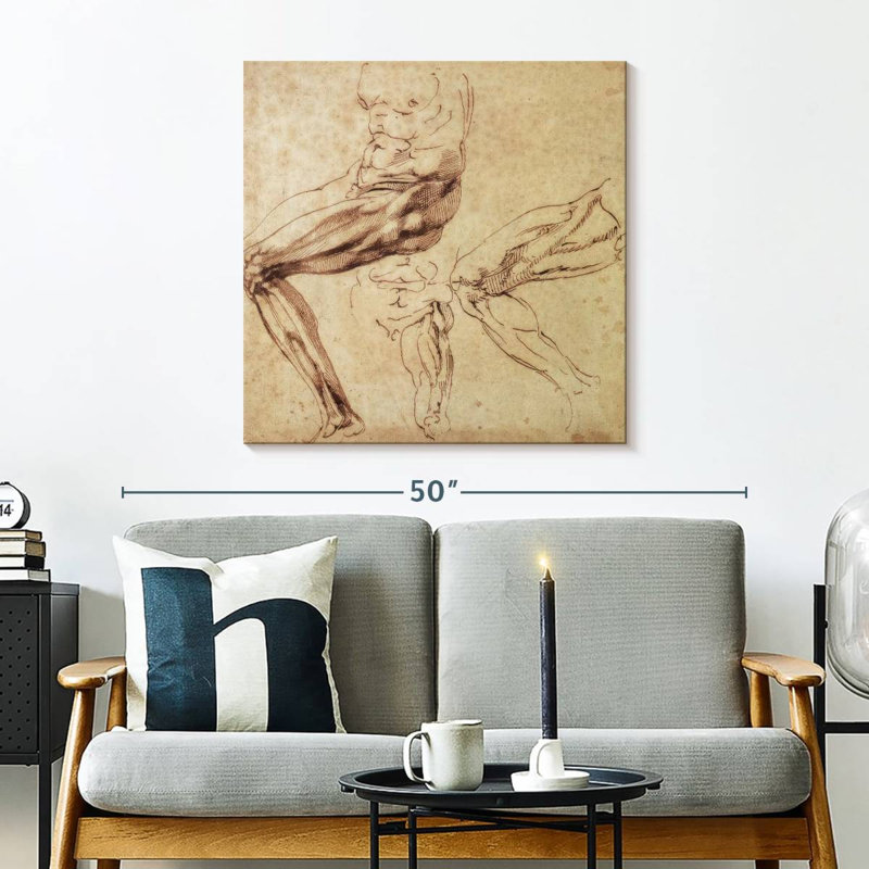 Trois études d'une patte, 30" H x 30" W