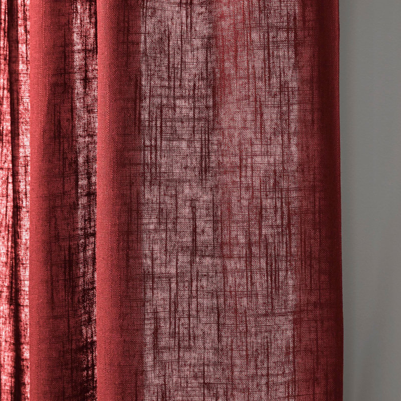Bellavista Semi Sheer Curtain Single Panel, 350 x 280cm, Bright Red