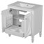 [Vidéo] Ensemble de meuble-lavabo 60 po avec lavabo double, lavabo en céramique, portes à fermeture en douceur avec tablette, tiroir de rangement, blanc-102669962
