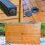 Rectangular Metal Outdoor Dining Table With Umbrella Hole , 152.4cm cm W 91.4cm cm D-2141564053