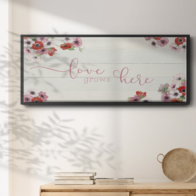 «Love Grows Here», toile encadrée