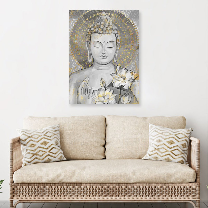 Grey Buddha - Picture Frame Drawing