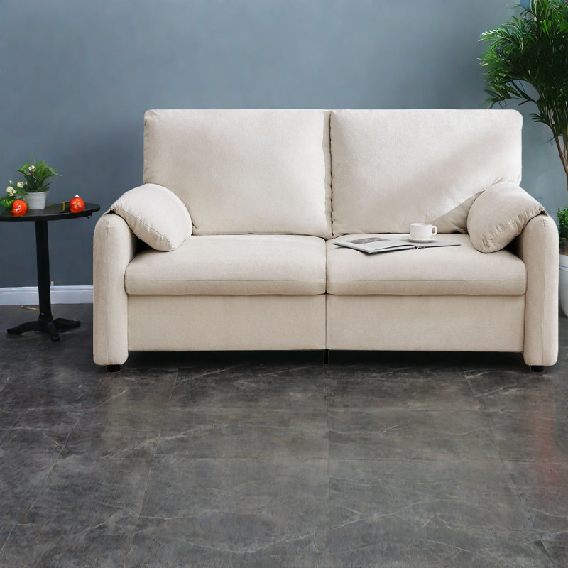 Canapé Cloud Comfort, causeuse en chenille de 71 pouces, siège de chambre à coucher moderne