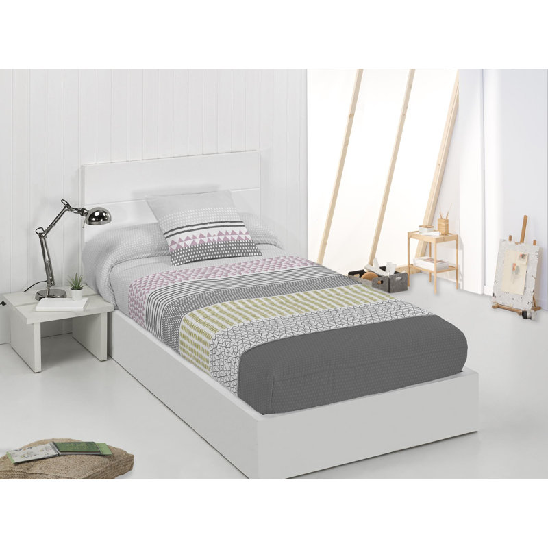 Polyester / Microfiber Quilt, Grey, 160cm W x 240cm L