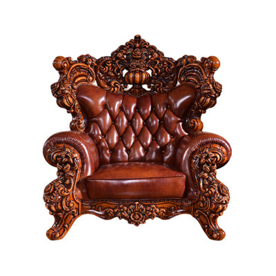 European style Solid Wood Carved sofa
