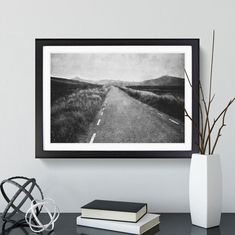 The Open Road Vol.2 - Picture Frame Graphic Art, Black Framed, 27cm H x 36cm W x 2cm D