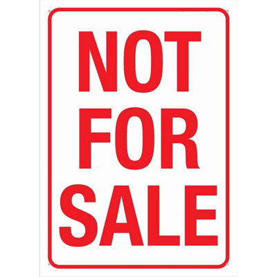 Not For Sale Sign Metal Signs 12X8 Inch Rust Free Aluminum,Uv Ink Printing,Durable/Weatherproof Outdoor For Home