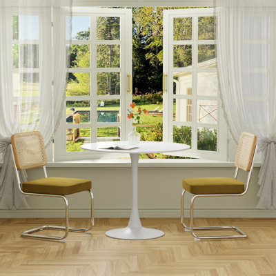 Ensemble de table ronde et de chaises élégantes 3 pièces