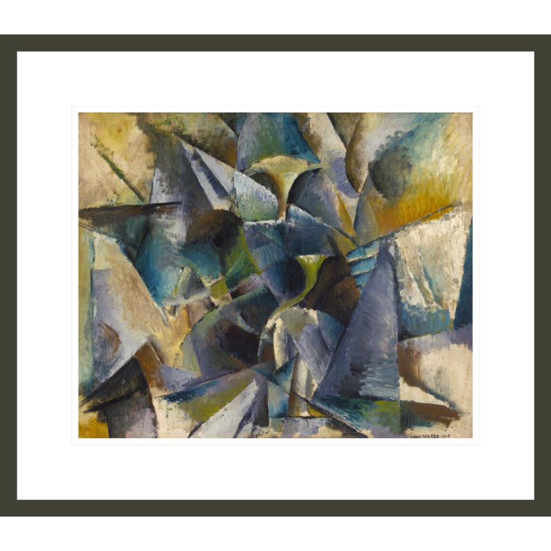 «Construction» par Max Weber - Estampe numérique encadrée, H 17,75 po x l 20,27 po