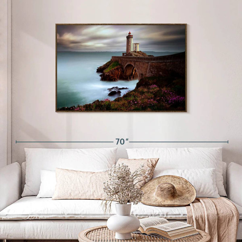 Phare du Petit Minou, Cadre flottant noyer, 43 po x 29 po