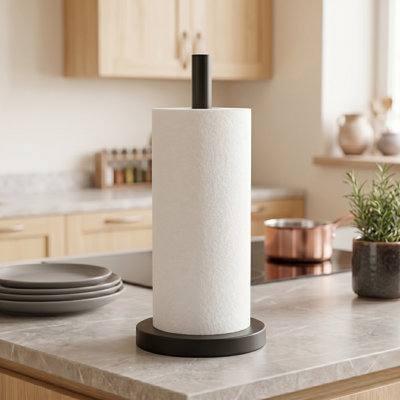 Freestanding Paper Towel Holder with Weighted Non-Slip Base