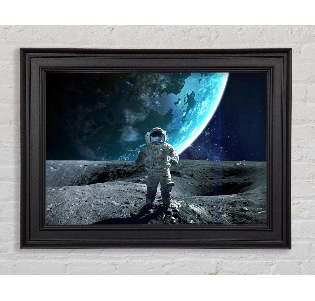 Astronaut auf dem Mond - Einzelne Bilderrahmen Kunstdrucke