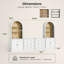 Garde-manger modulaire moderne Monos avec tiroirs, meubles bas à portes à charnières et armoires hautes cintrées, blanc-583802456