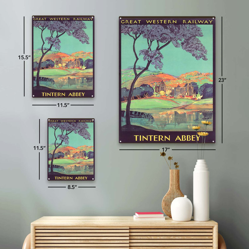 Great Western Chemin de fer Tintern Abbey, H 15,5 po x l 11,5 po x P 0,04 po