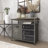 Gray Metal Army Surplus Style 1 Door and 3 Drawer Room Cabinet with Numbers and Text