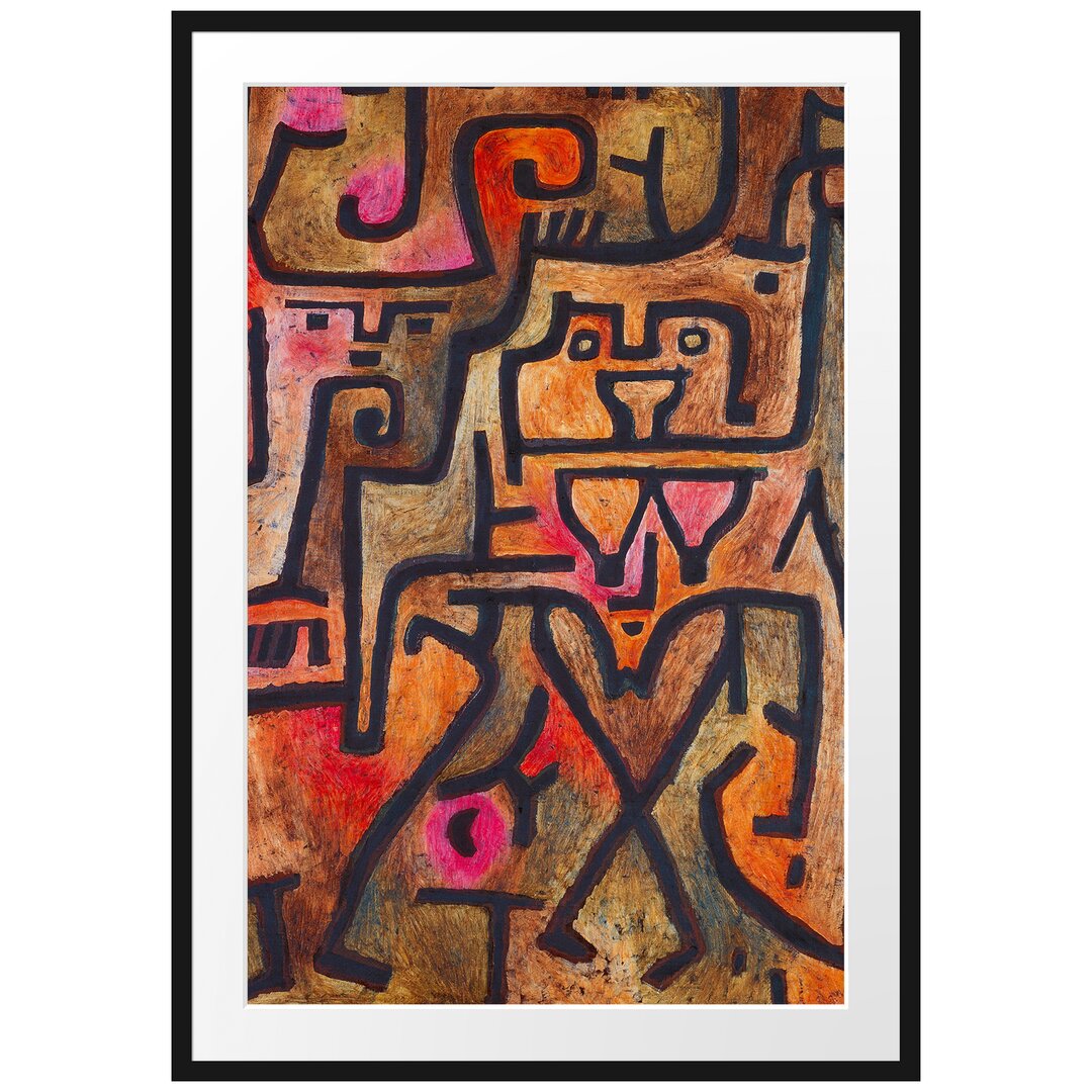 Paul Klee - Waldhexen  - Im Bilderrahmen Mit Galerie-Passepartout