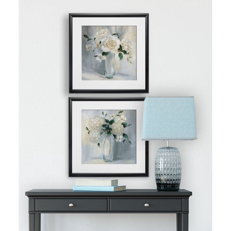 « caroline springs bouquet », ensemble de 2 reproductions encadrées, Cadre noir