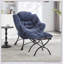 Fauteuil d'appoint moderne avec repose-pieds, accoudoirs, poche latérale et repose-pieds pour petits espaces, fauteuil de lecture confortable et élégant-389299587