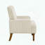 Fauteuil d'appoint en velours côtelé large Wale - Pieds en bois massif de 9 po - Beige-845677414