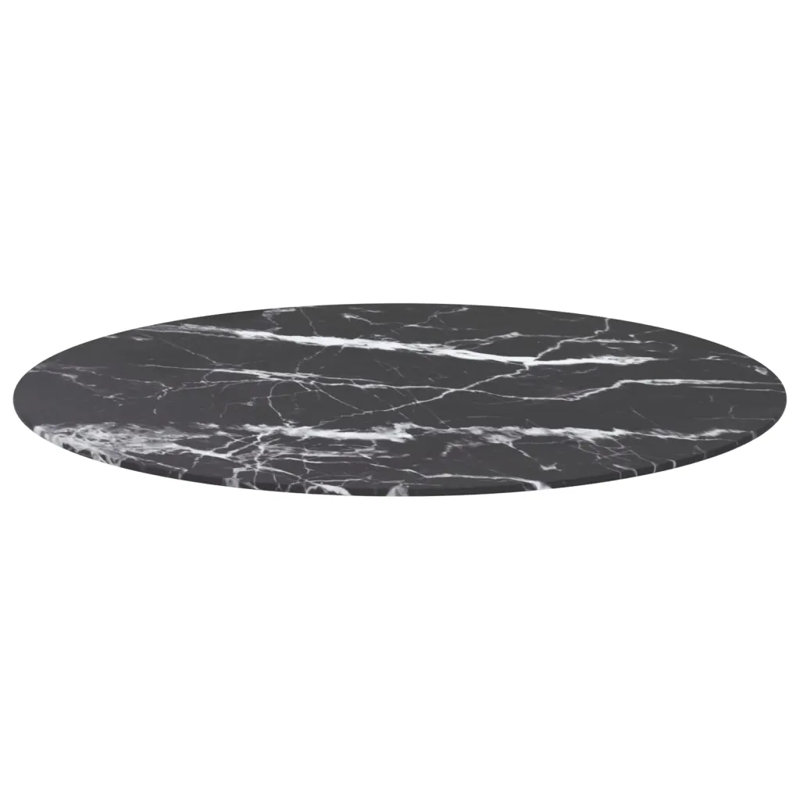 Gagan Round Table Top, Black, 1cm H x 90cm W x 90cm D