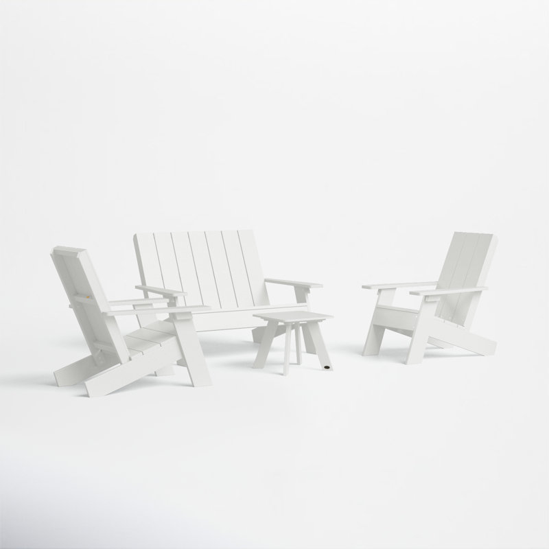 Byrnes 4 - Person Patio Conversation Set, White